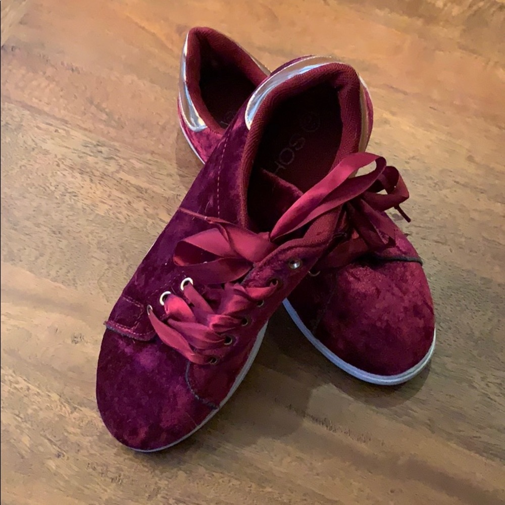Crushed velvet shoes